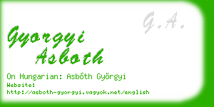 gyorgyi asboth business card